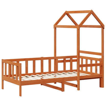 Tagesbett Set 2 pcs Wachsbraun Massives Kiefernholz