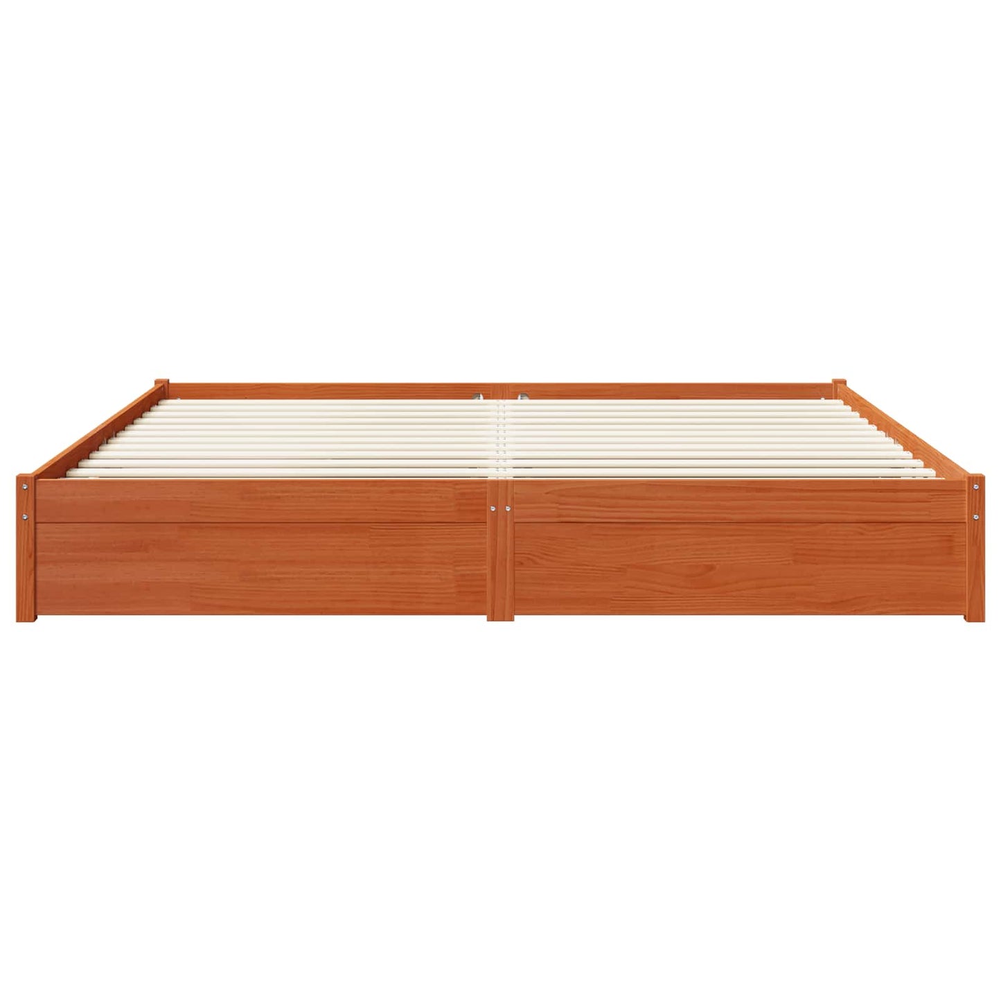 vidaXL Bettrahmen Wachsbraun 180 x 200 cm Massivholz Kiefer