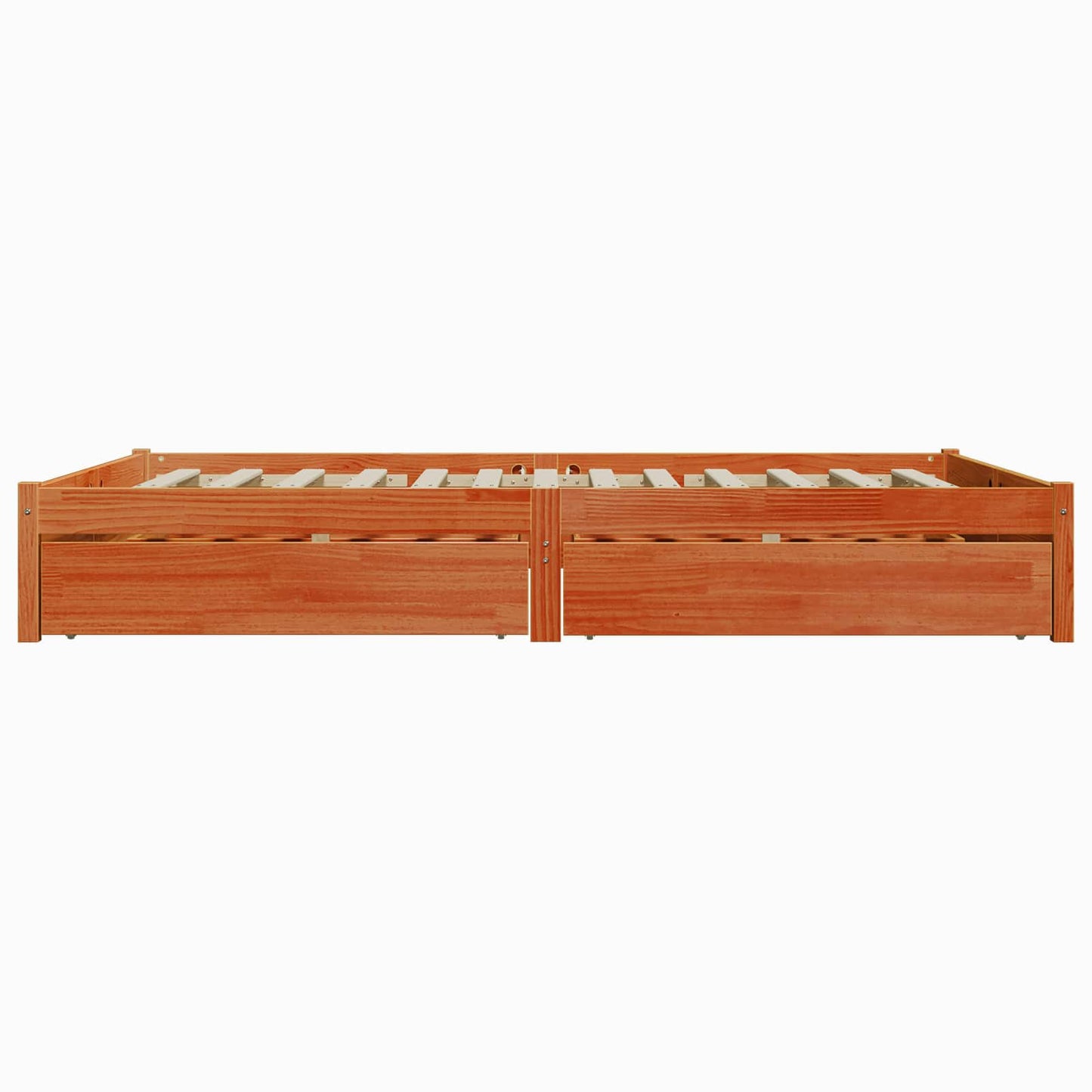 vidaXL Bettrahmen Wachsbraun 160 x 200 cm Massivholz Kiefer