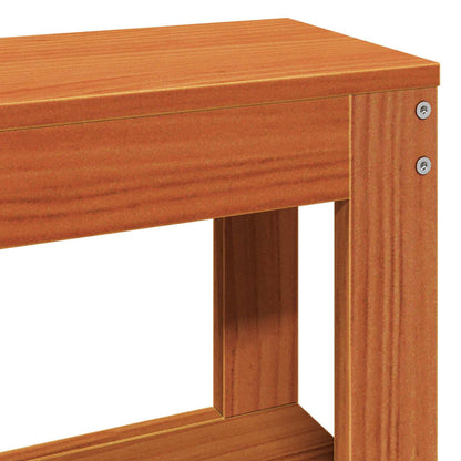 vidaXL Cadre de lit ciré marron 150 x 200 cm Bois de pin massif