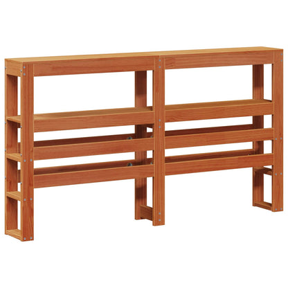 vidaXL Cadre de lit ciré marron 150 x 200 cm Bois de pin massif