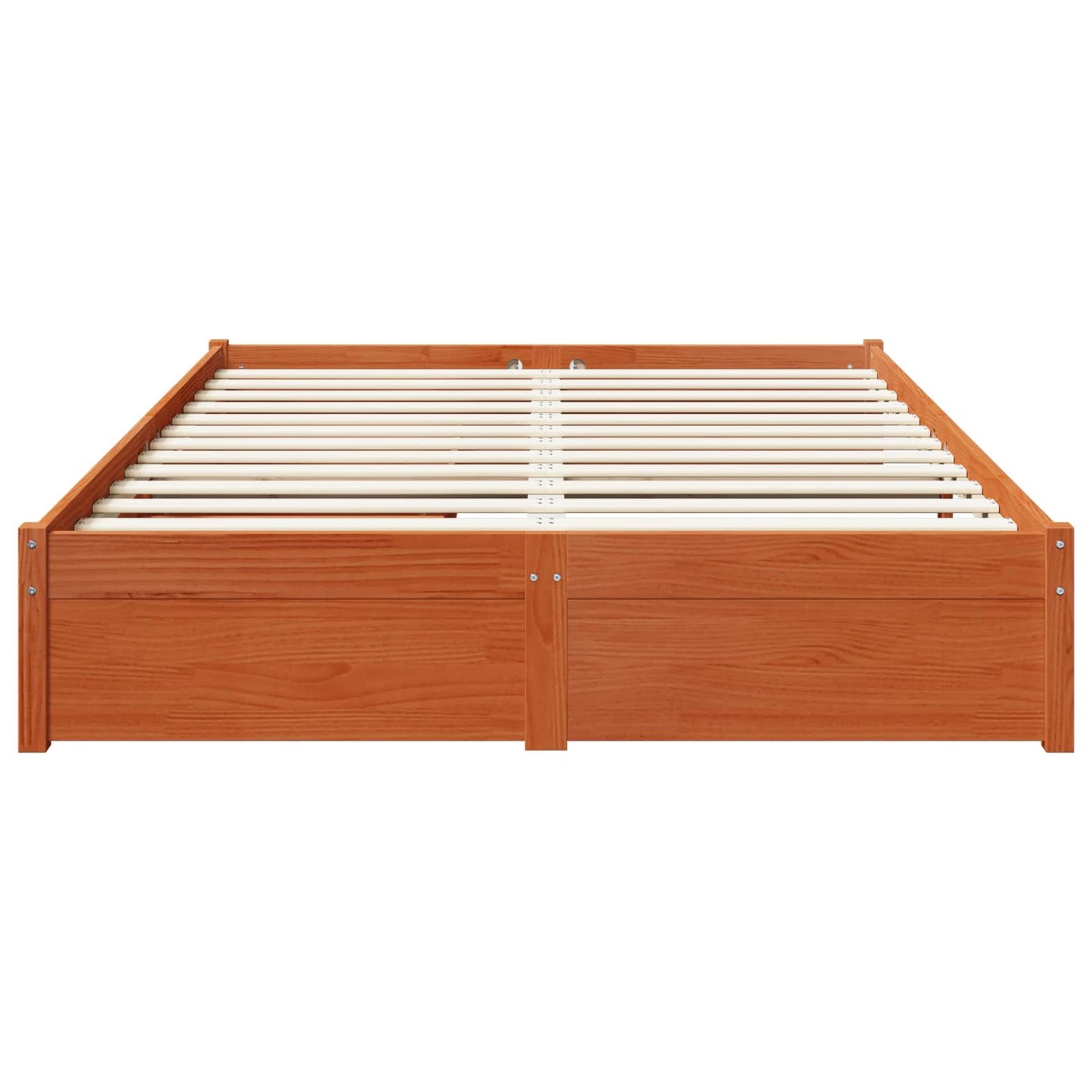 Bettrahmen mit Schubladen 3 pcs Wachsbraun Massivholz Kiefer