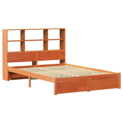 vidaXL Bettgestell mit Aufbewahrungskopfteil 2 pcs Wachsbraun