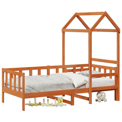 vidaXL Tagesbett Set 2 pcs Wachsbraun Massives Kiefernholz