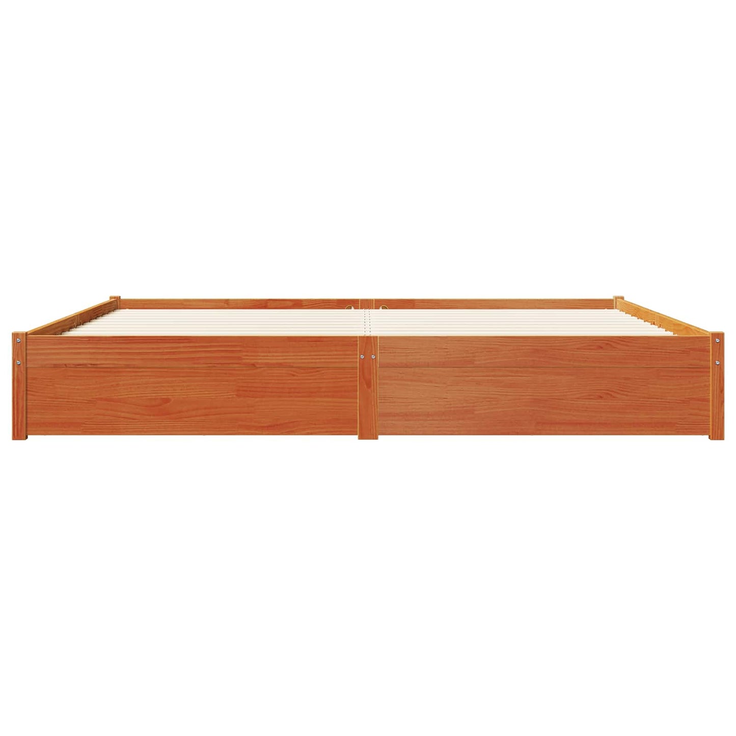 vidaXL Bettrahmen Wachsbraun 200 x 200 cm Massivholz Kiefer