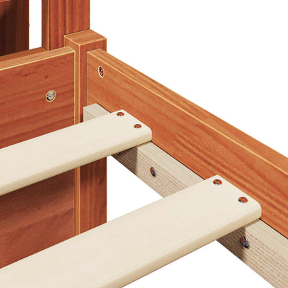 Bettrahmen Wachsbraun 200 x 200 cm Massivholz Kiefer