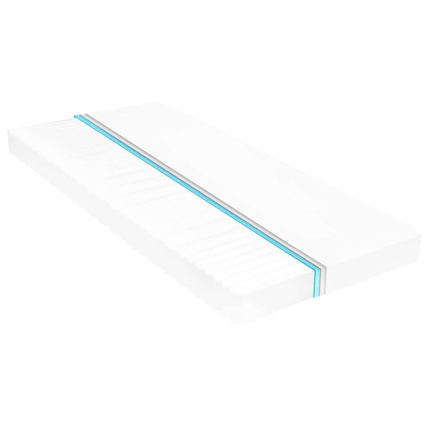 Tag-Bett mit Matratze Wachsbraun und Weiß 90 x 200 cm