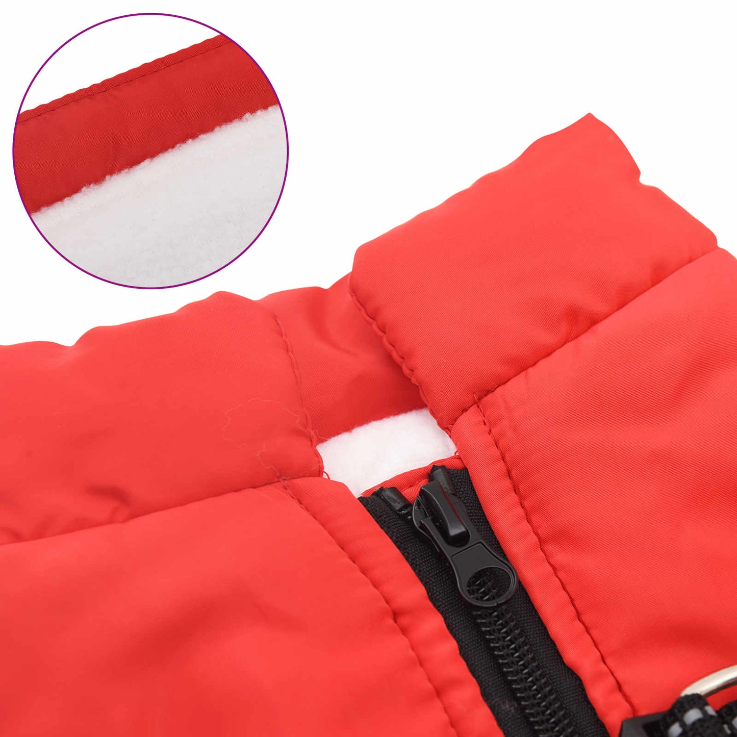 Hundemantel Rot L28 Fleece und Polyester