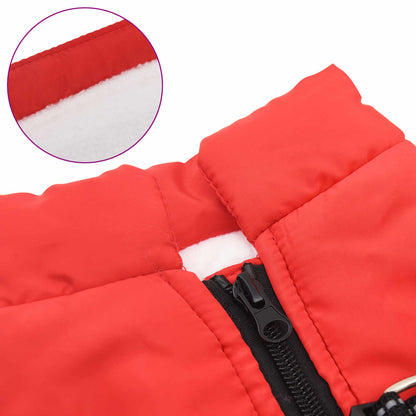 Hundemantel Rot L36 Fleece und Polyester