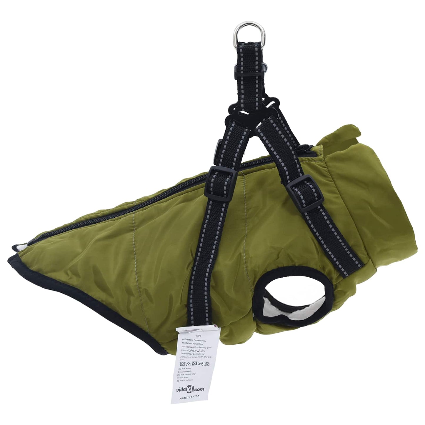Hundemantel Olivegrün L40 Fleece und Polyester