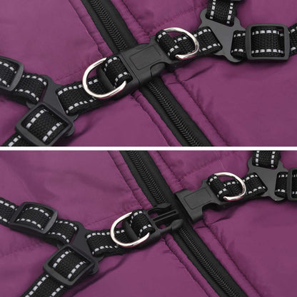 Hundemantel Lila L44 Fleece und Polyester