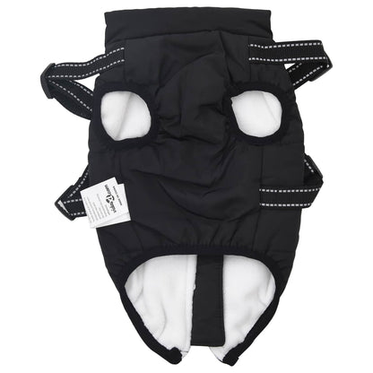 Hundemantel Schwarz L32 Fleece und Polyester