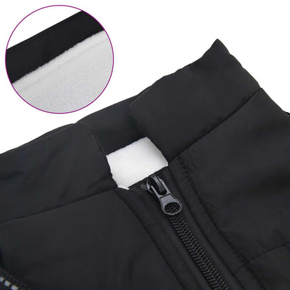 Hundemantel Schwarz L40 Fleece und Polyester