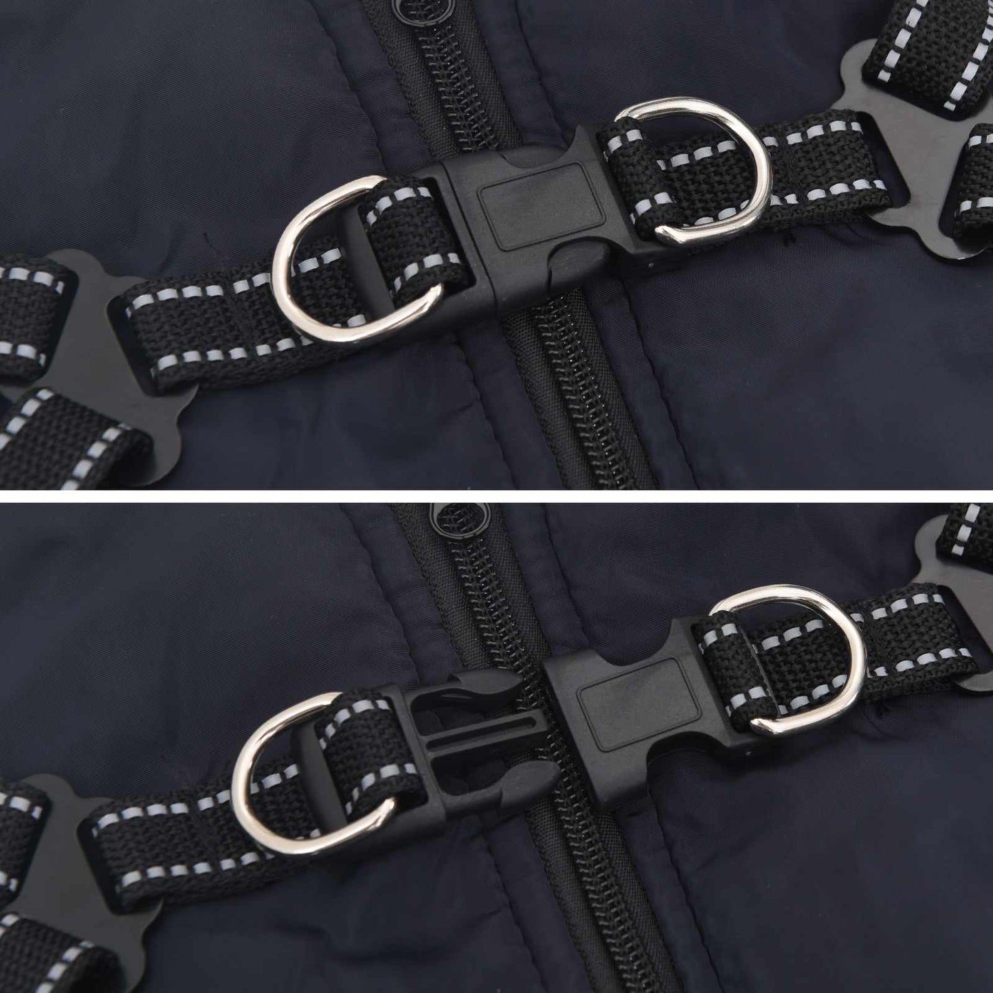 Hundemantel Marineblau L36 Fleece und Polyester