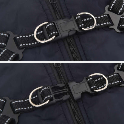 Hundemantel Marineblau L36 Fleece und Polyester