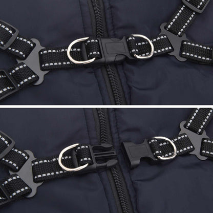 Hundemantel Marineblau L44 Fleece und Polyester