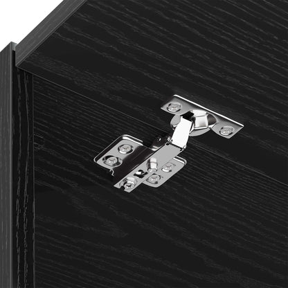 vidaXL Waschmaschinen-Schrank Schwarz Eichen-Optik 67,5 x 68 x 200 cm