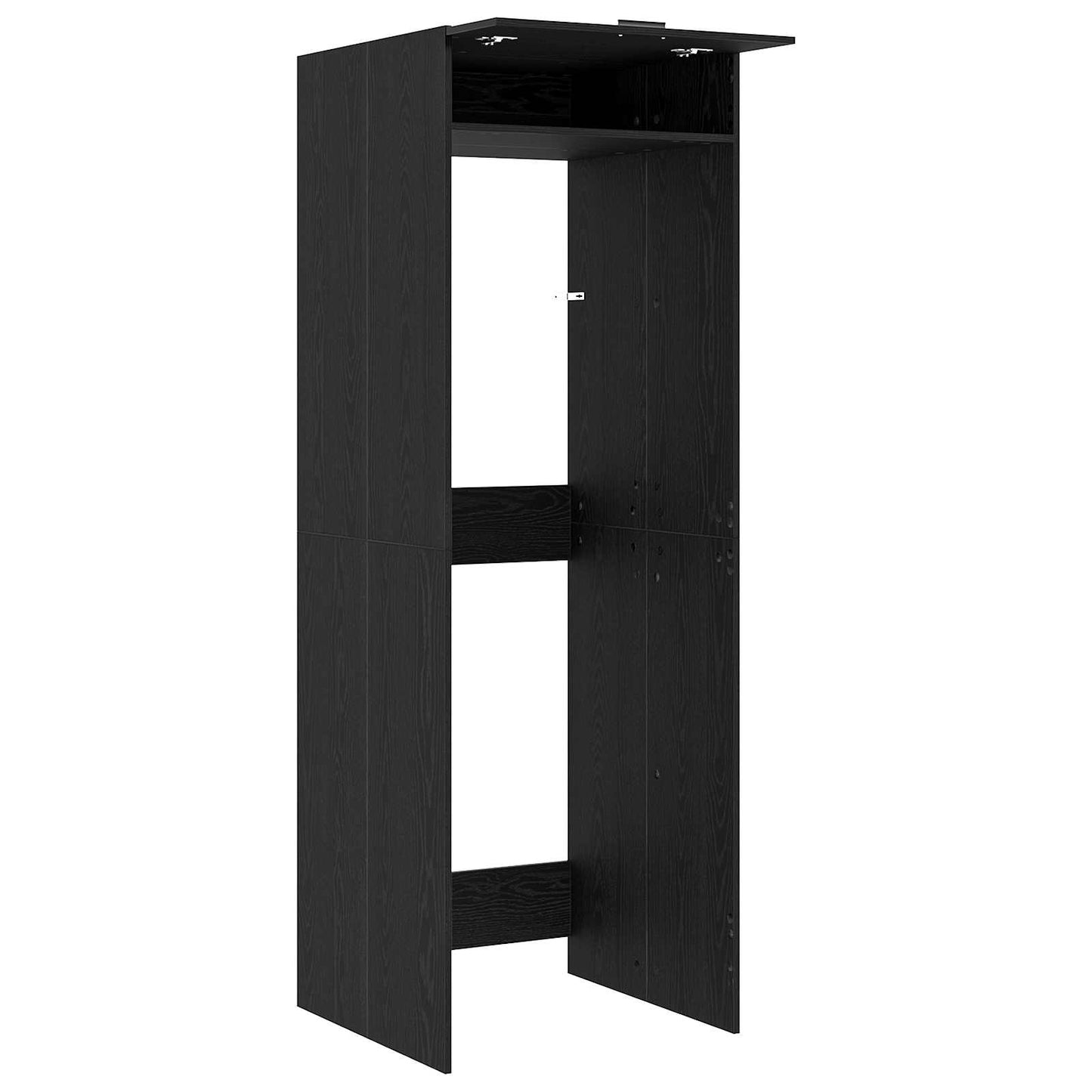 vidaXL Waschmaschinen-Schrank Schwarz Eichen-Optik 67,5 x 68 x 200 cm