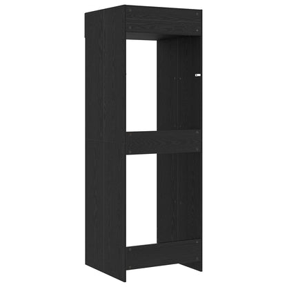 vidaXL Waschmaschinen-Schrank Schwarz Eichen-Optik 67,5 x 68 x 200 cm