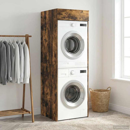 vidaXL Waschmaschinen-Schrank Geräucherte Eiche 67,5 x 68 x 200 cm