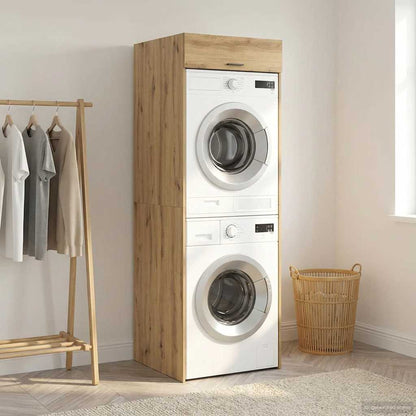 vidaXL Waschmaschinen-Schrank mit Tür Artisan-Eiche 67,5 x 68 x 200 cm