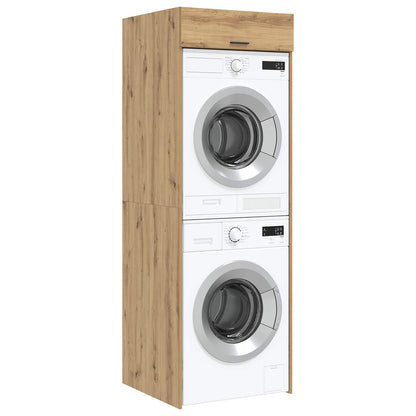 vidaXL Waschmaschinen-Schrank mit Tür Artisan-Eiche 67,5 x 68 x 200 cm