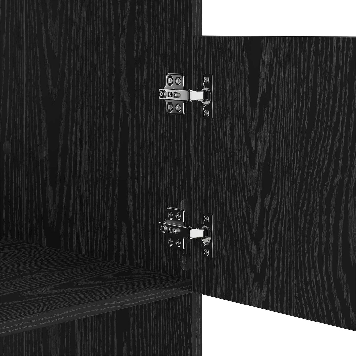 vidaXL Wäscheschrank mit Tür Schwarz Eichen-Optik 50 x 68 x 162 cm