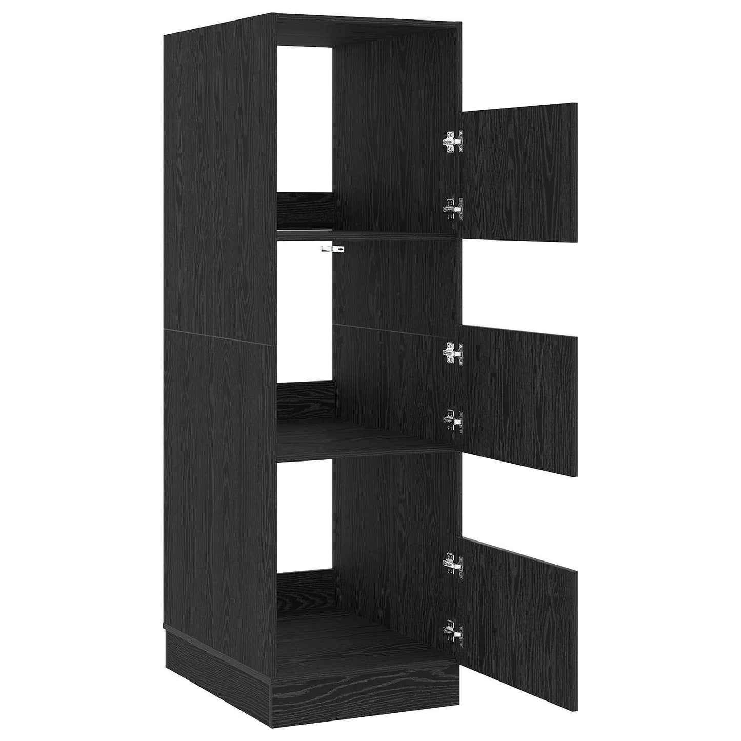 vidaXL Wäscheschrank mit Tür Schwarz Eichen-Optik 50 x 68 x 162 cm