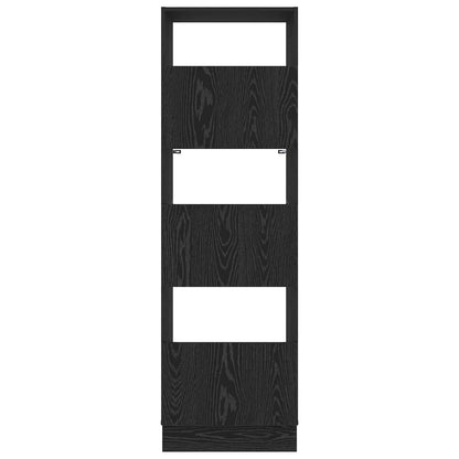 vidaXL Wäscheschrank mit Tür Schwarz Eichen-Optik 50 x 68 x 162 cm