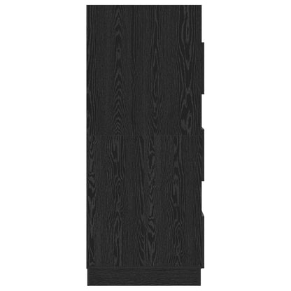 vidaXL Wäscheschrank mit Tür Schwarz Eichen-Optik 50 x 68 x 162 cm