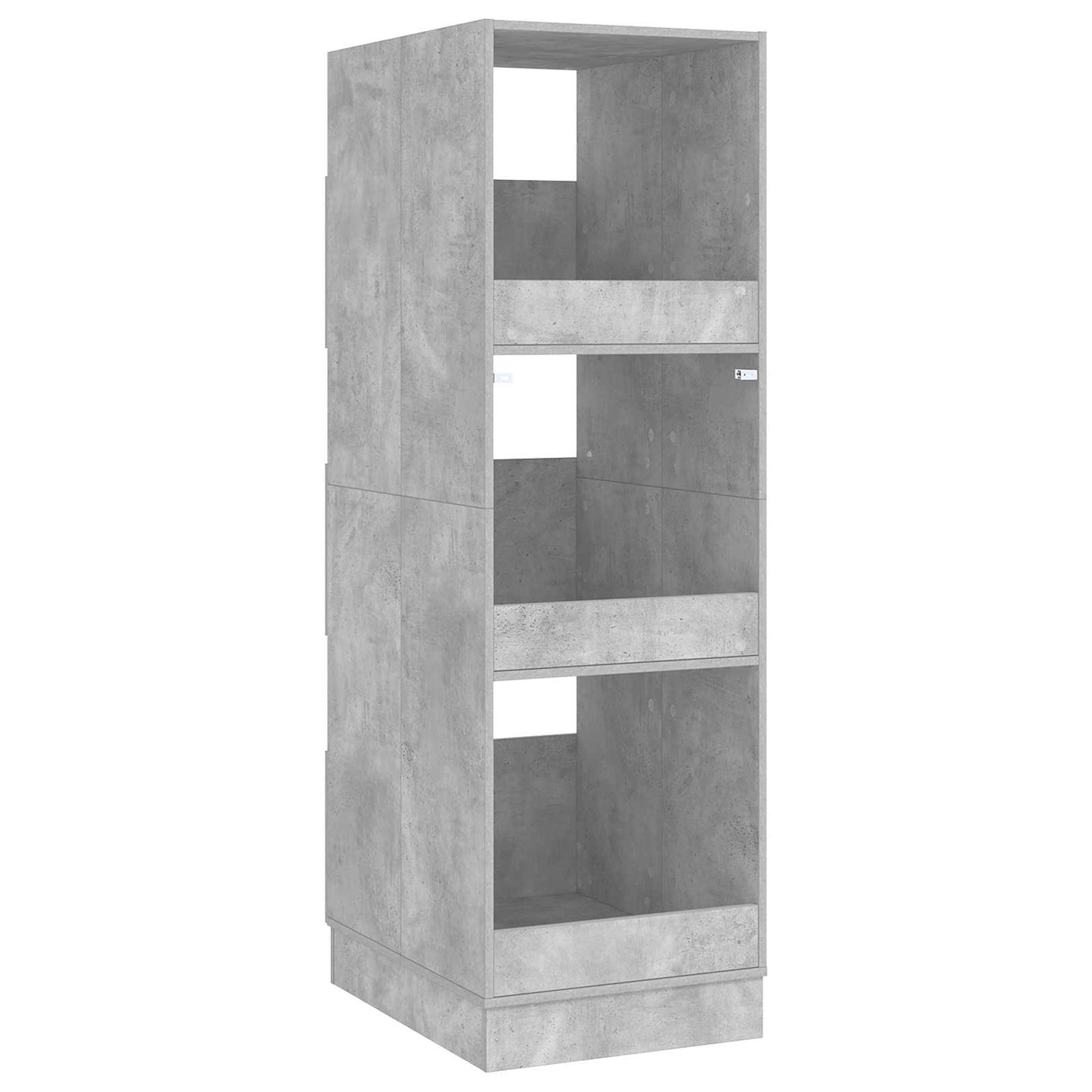 vidaXL Wäscheschrank mit Speicher Beton 50 x 68 x 162 cm Holzwerkstoff