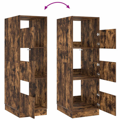 vidaXL Wäscheschrank Geräucherte Eiche 50 x 68 x 162 cm Holzwerkstoff