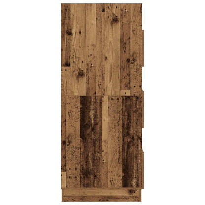 vidaXL Wäscheschrank mit Speicher mit Tür Altholz Holzwerkstoff