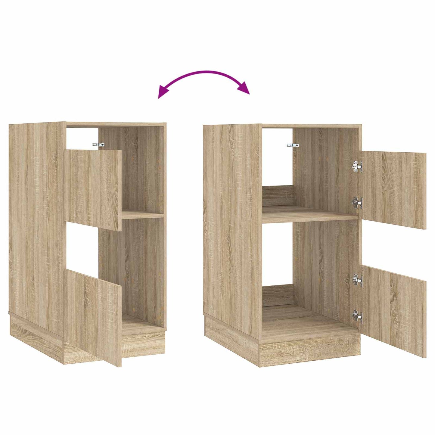 vidaXL Wäscheschrank mit Tür Sonoma 50 x 68 x 102 cm Holzwerkstoff