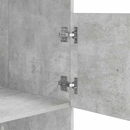 Wäscheschrank mit Speicher mit Tür Beton Holzwerkstoff