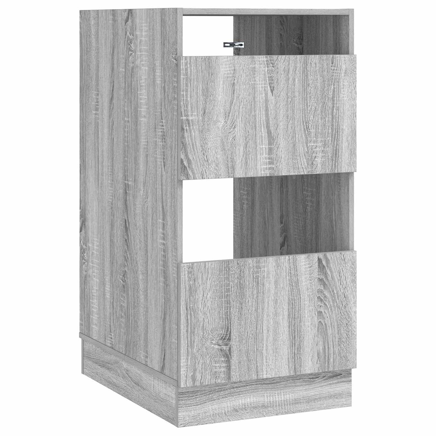 vidaXL Armoire à linge avec espace de rangement et porte, panneau aggloméré, gris Sonoma