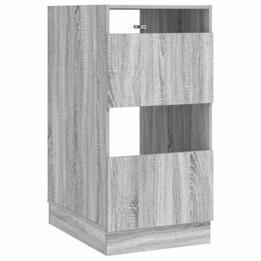 vidaXL Wäscheschrank mit Speicher mit Tür Graues Sonoma Holzwerkstoff