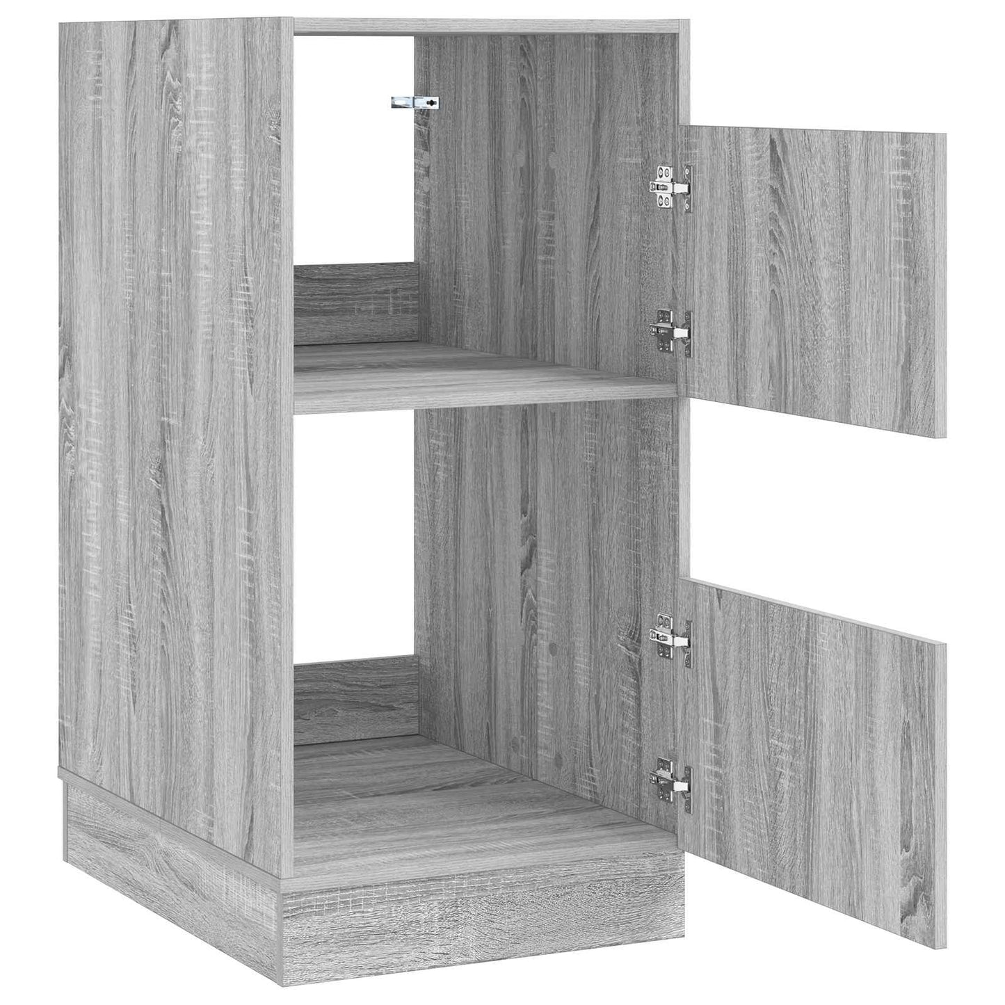 vidaXL Armoire à linge avec espace de rangement et porte, panneau aggloméré, gris Sonoma
