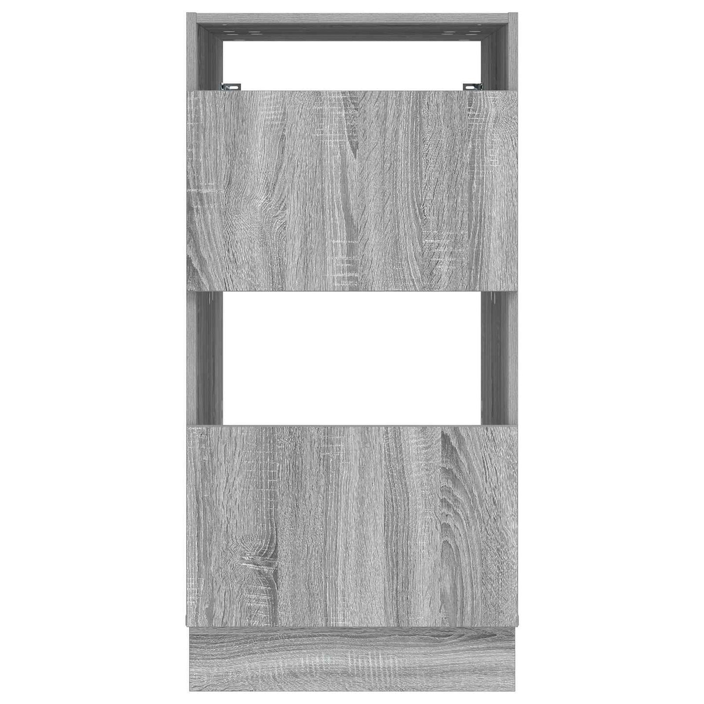 vidaXL Armoire à linge avec espace de rangement et porte, panneau aggloméré, gris Sonoma