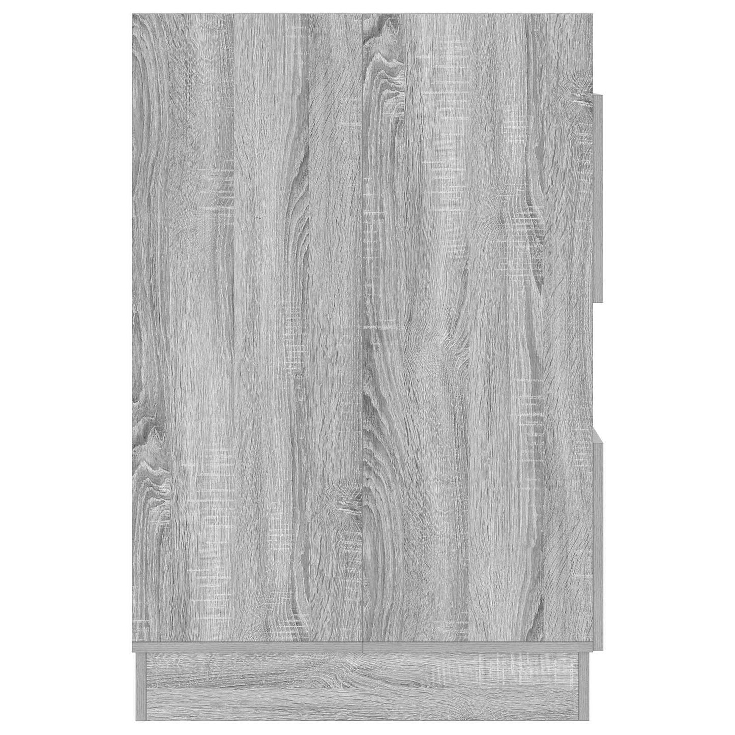 vidaXL Armoire à linge avec espace de rangement et porte, panneau aggloméré, gris Sonoma