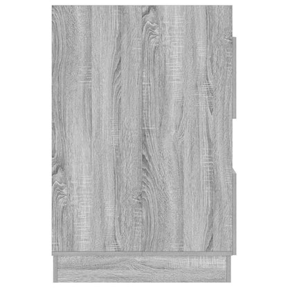 vidaXL Armoire à linge avec espace de rangement et porte, panneau aggloméré, gris Sonoma