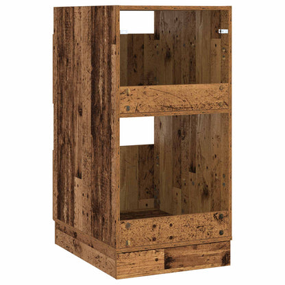 vidaXL Wäscheschrank mit Tür Altholz 50 x 68 x 102 cm Holzwerkstoff