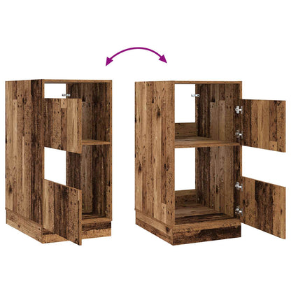 vidaXL Wäscheschrank mit Tür Altholz 50 x 68 x 102 cm Holzwerkstoff