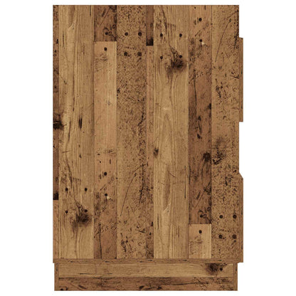 vidaXL Wäscheschrank mit Tür Altholz 50 x 68 x 102 cm Holzwerkstoff
