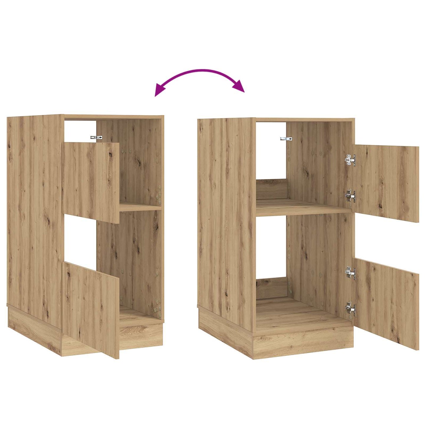 vidaXL Wäscheschrank Artisan-Eiche 50 x 68 x 102 cm Holzwerkstoff