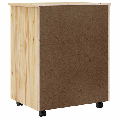 Rollcontainer mit Schubladen MOSS Klarlack 53 x 39 x 65,5 cm