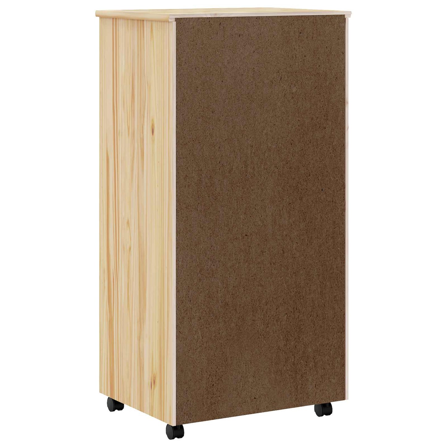 vidaXL Rollcontainer mit Schubladen MOSS Klarlack 53 x 39 x 103 cm