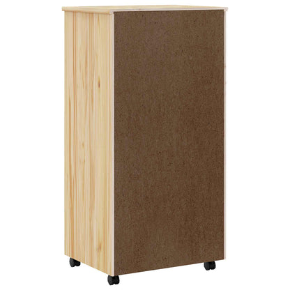 vidaXL Rollcontainer mit Schubladen MOSS Klarlack 53 x 39 x 103 cm