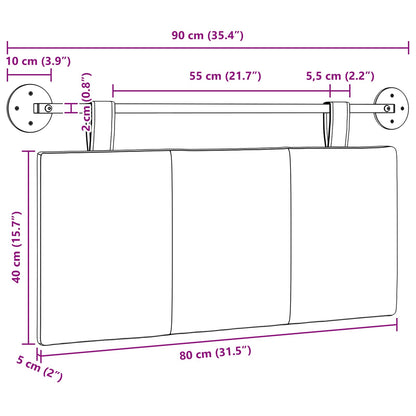 Hängevorderseite Wandmontiert Rosa 90 x 55 x 5 cm Stoff