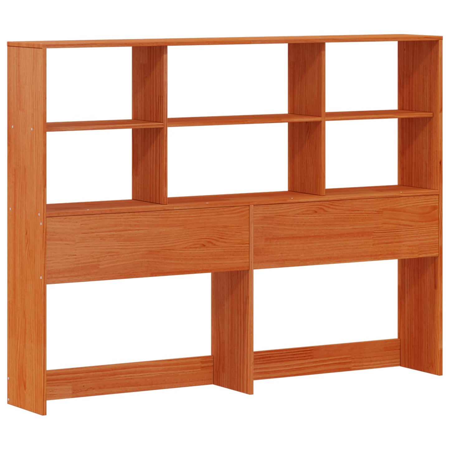 Bettgestell mit Aufbewahrungskopfteil Wachsbraun 140 x 190 cm